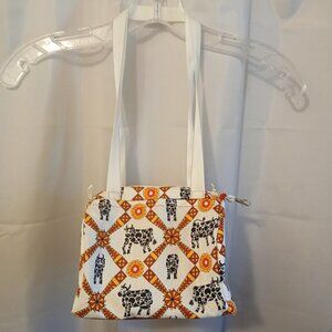 NEW Southwestern Bull Shoulder bag Purse Double handle Satchel Western New Mexic